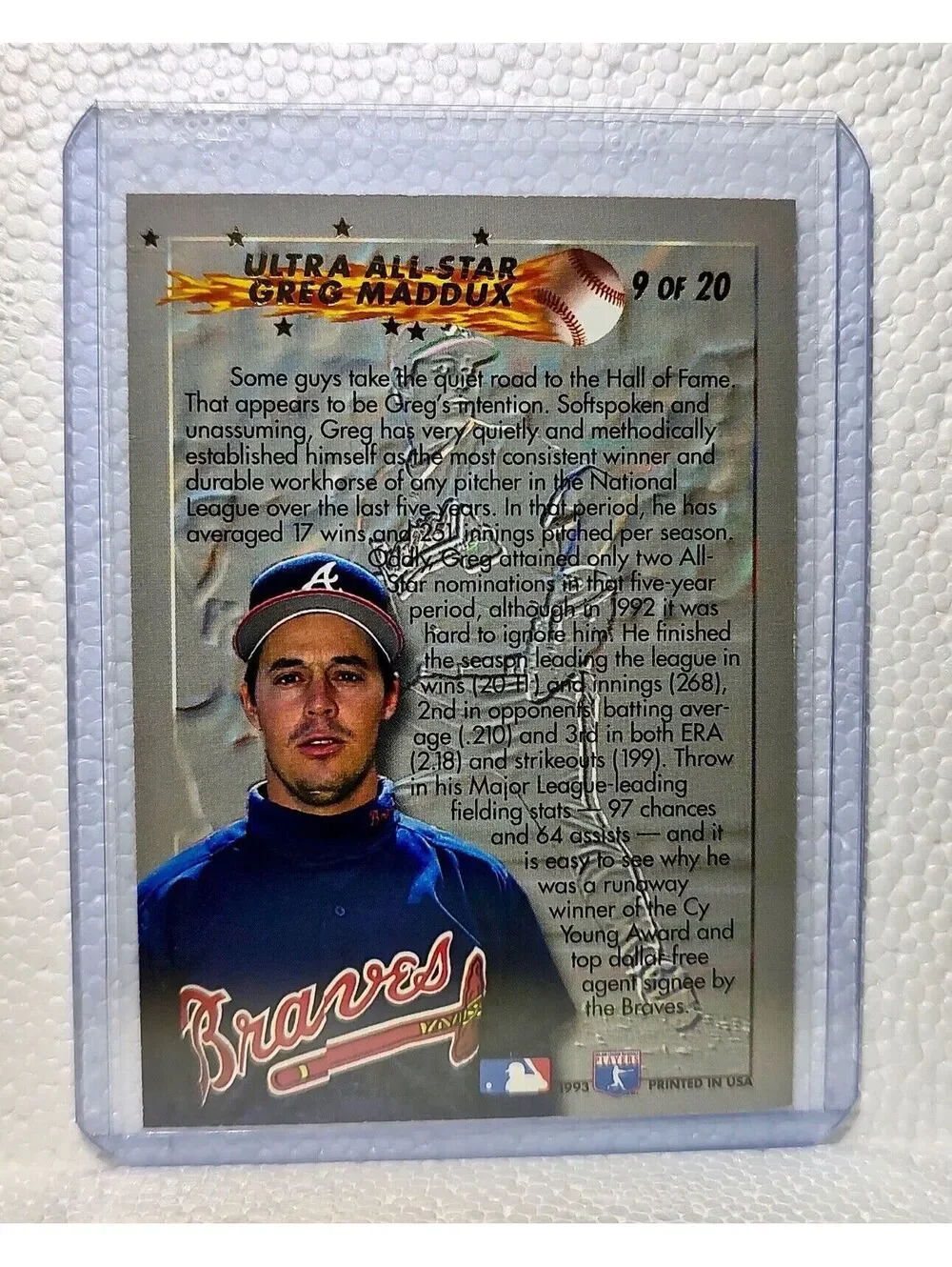Greg Maddux 1993 Fleer Ultra MLB #9 Ultra All-Star Baseball Card Atlanta Braves
